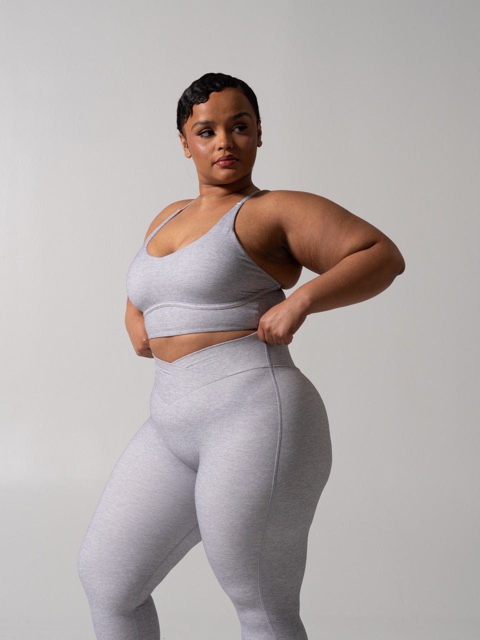 Poshknit Sports Bra - Platinum