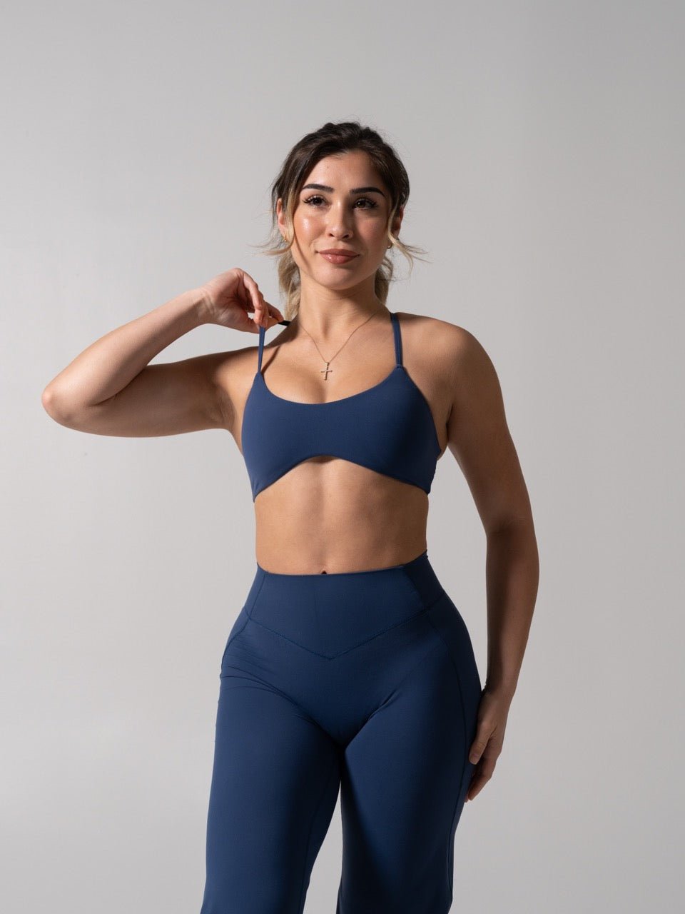 Barre Sports Bra - Baked Blue