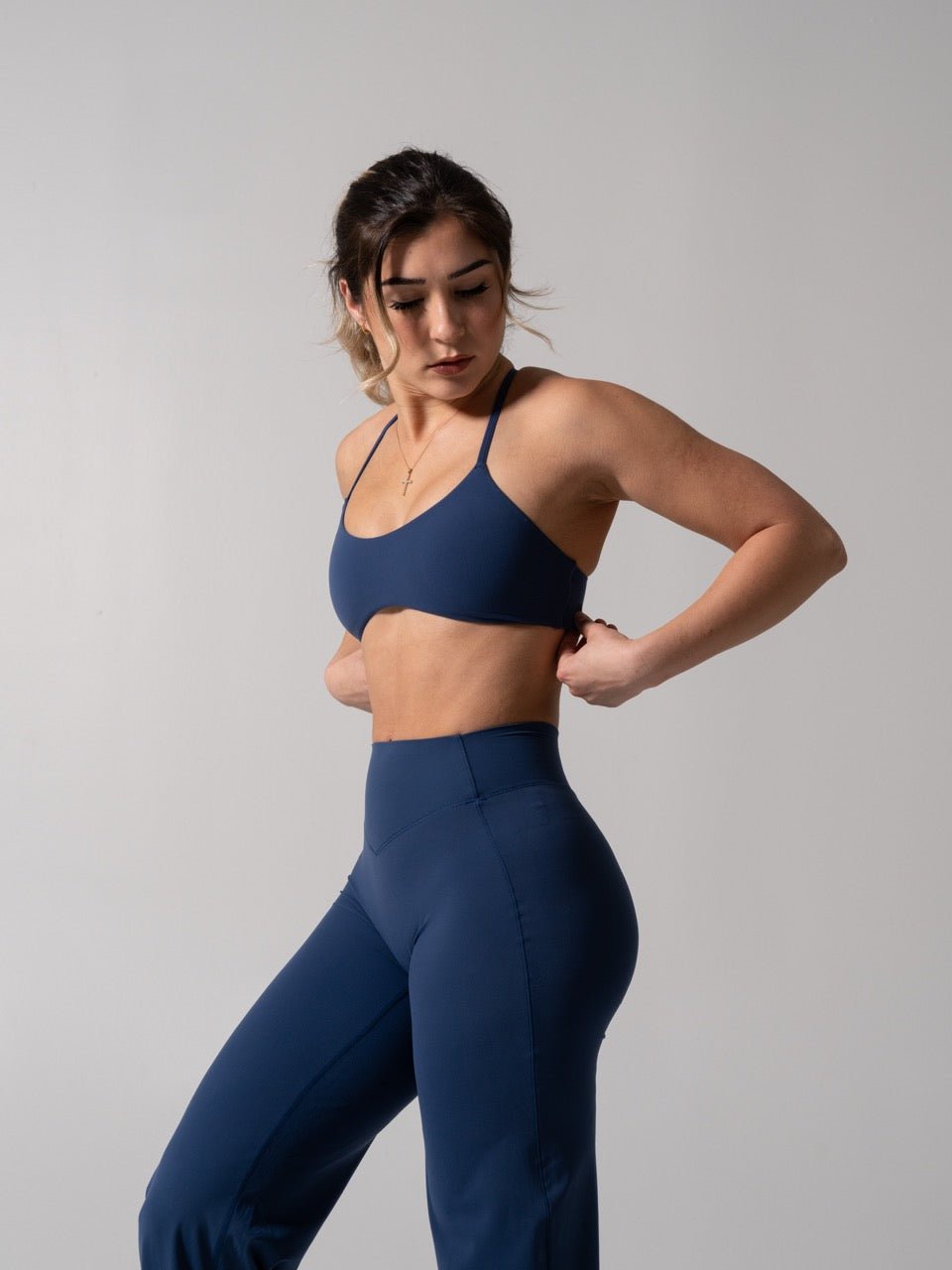 Barre Sports Bra - Baked Blue