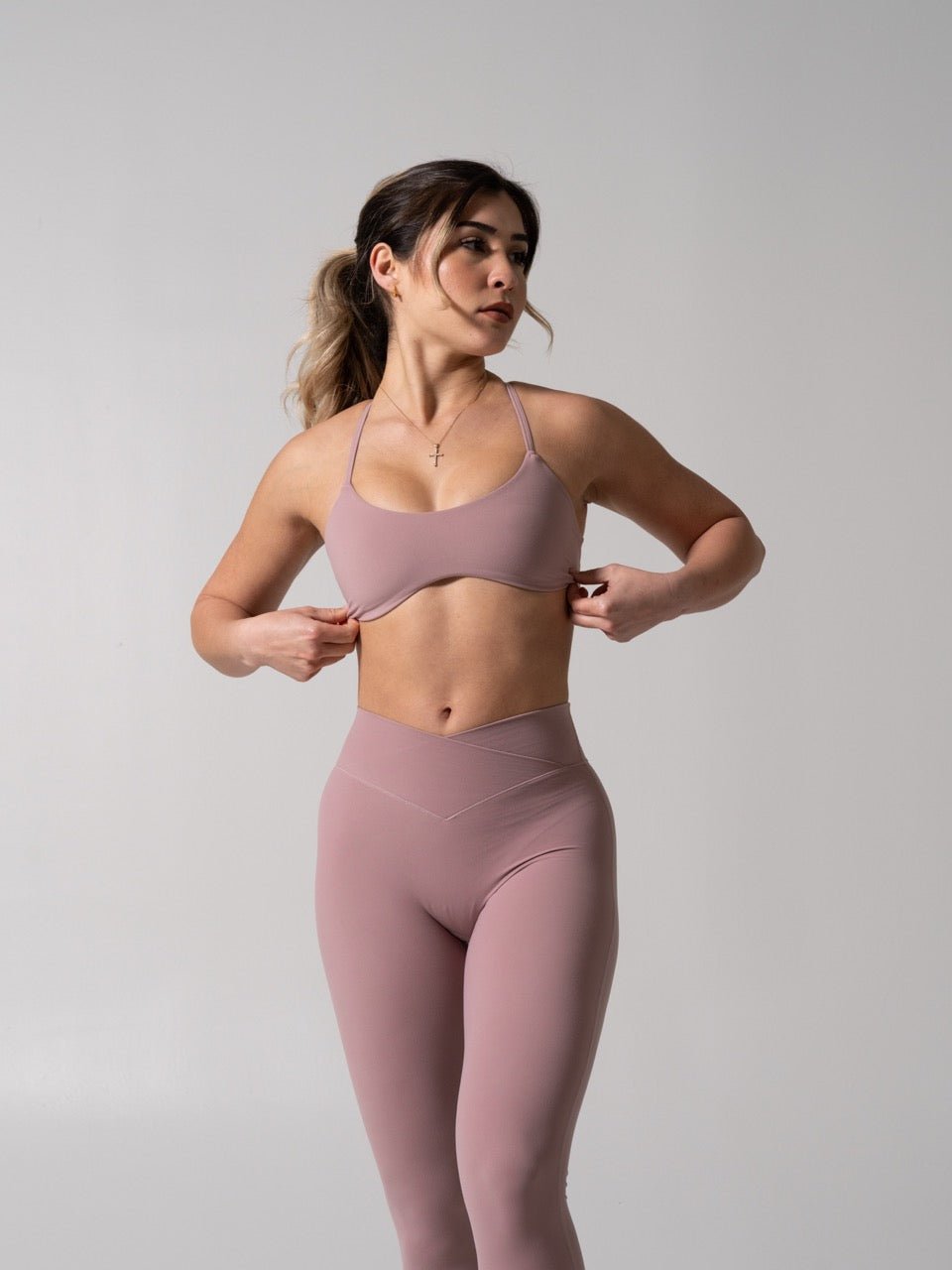 Barre Sports Bra - Rose Water