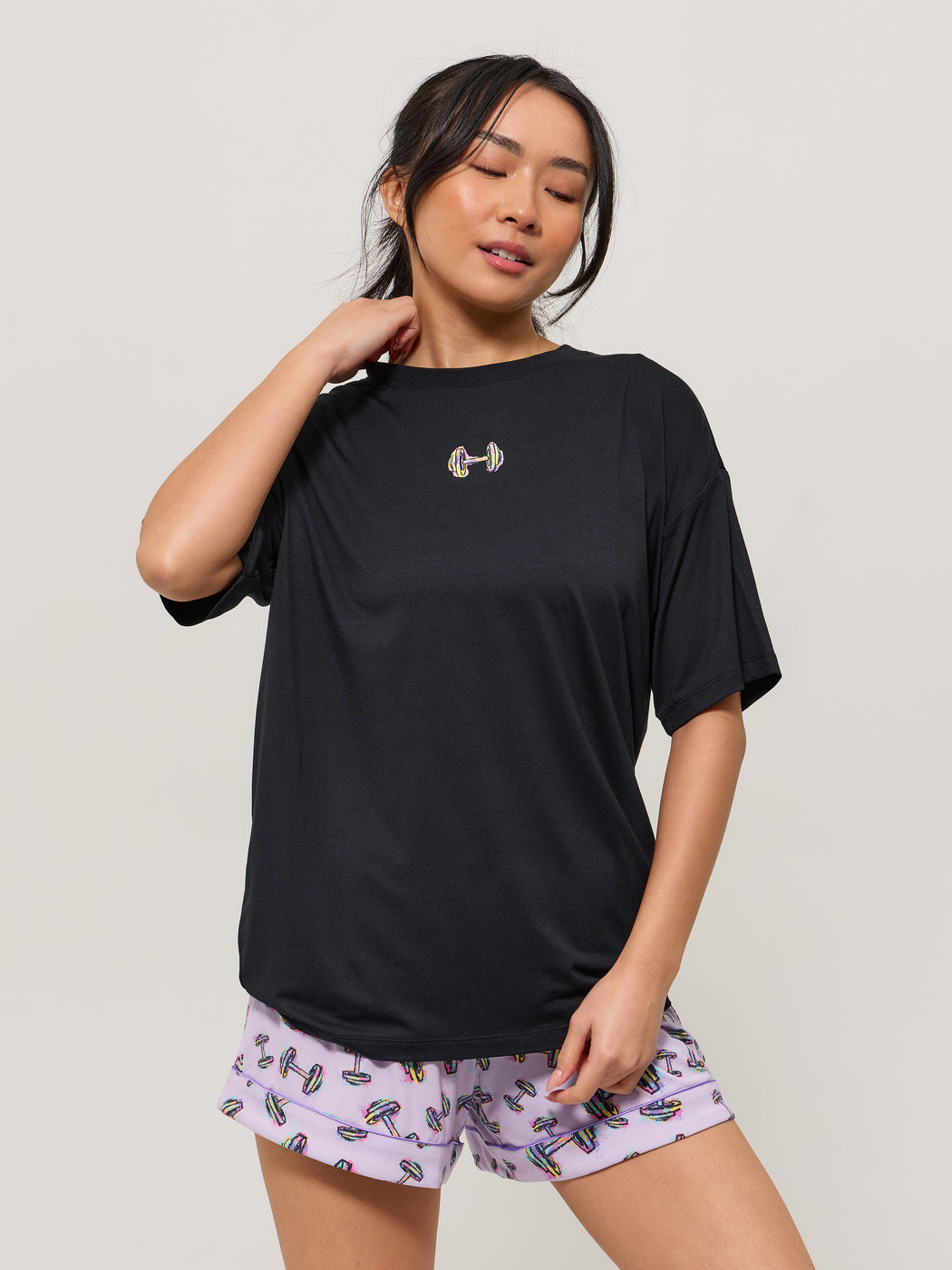 **PREORDER** Pajama Tee Shirt - Black