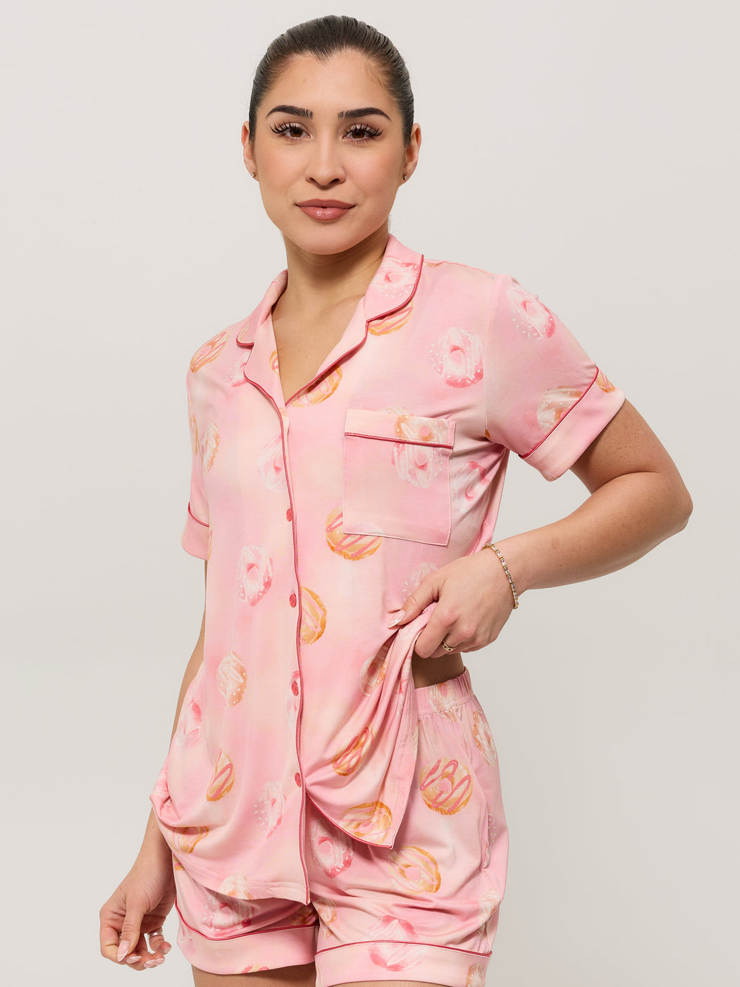 **PREORDER** Pajama Shorts Set - Donut Print