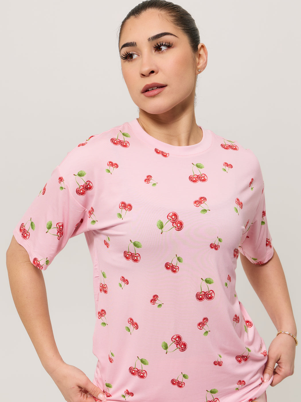 **PREORDER** Pajama Tee Shirt - Cherry Print