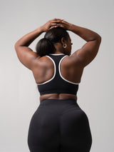 Thumbnail 3 of Sweetheart Nubre Sports Bra - Onyx Black and White, 3 of 5