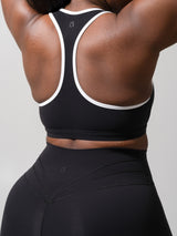 Thumbnail 4 of Sweetheart Nubre Sports Bra - Onyx Black and White, 4 of 5