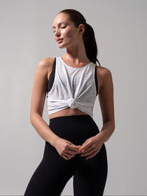 Go With The Flow Hip Tank - White