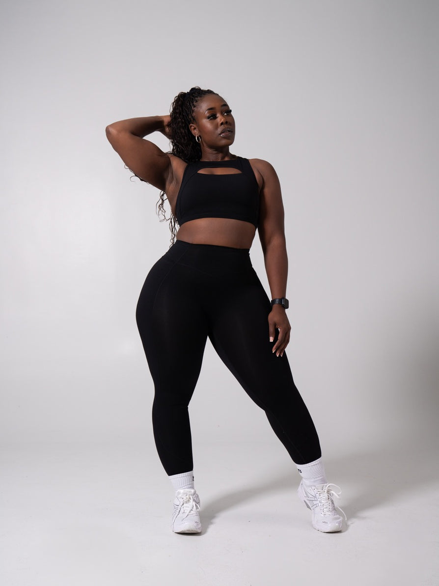 Airbrush Multi Pocket Legging - Onyx Black