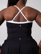 Thumbnail 3 of Served Waist Tank - Onyx Black and White, 3 of 6