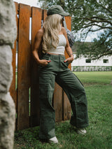 Thumbnail 1 of Wide Leg Cargo Pant - Timber, 1 of 5