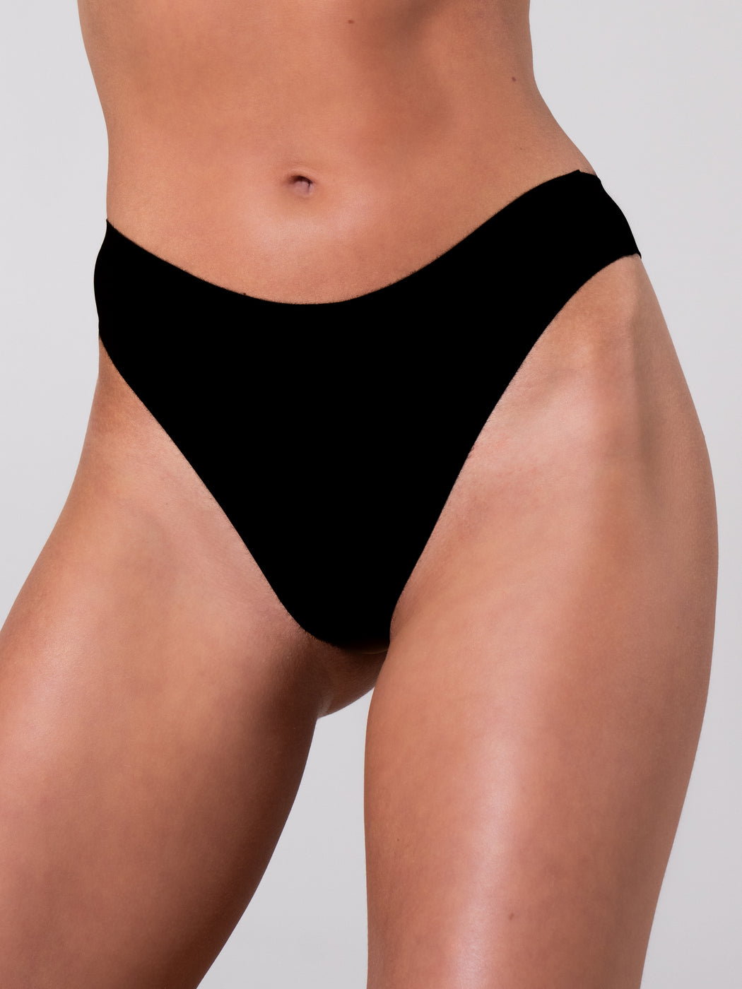 Invisible High Rise Thong - Onyx Black