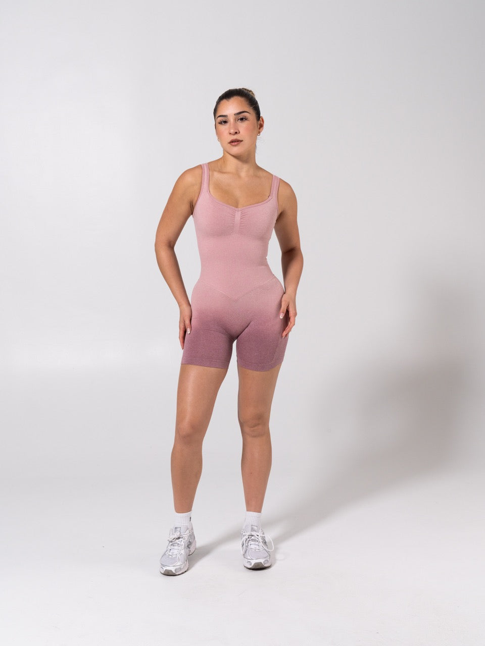 Miracle Scrunch Seamless Bodysuit 5" - Heather Rose Ombre