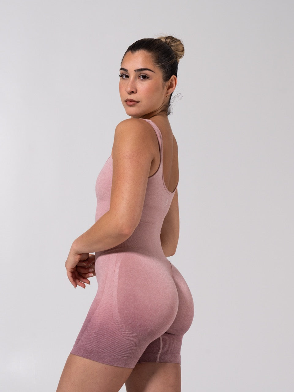 Miracle Scrunch Seamless Bodysuit 5" - Heather Rose Ombre