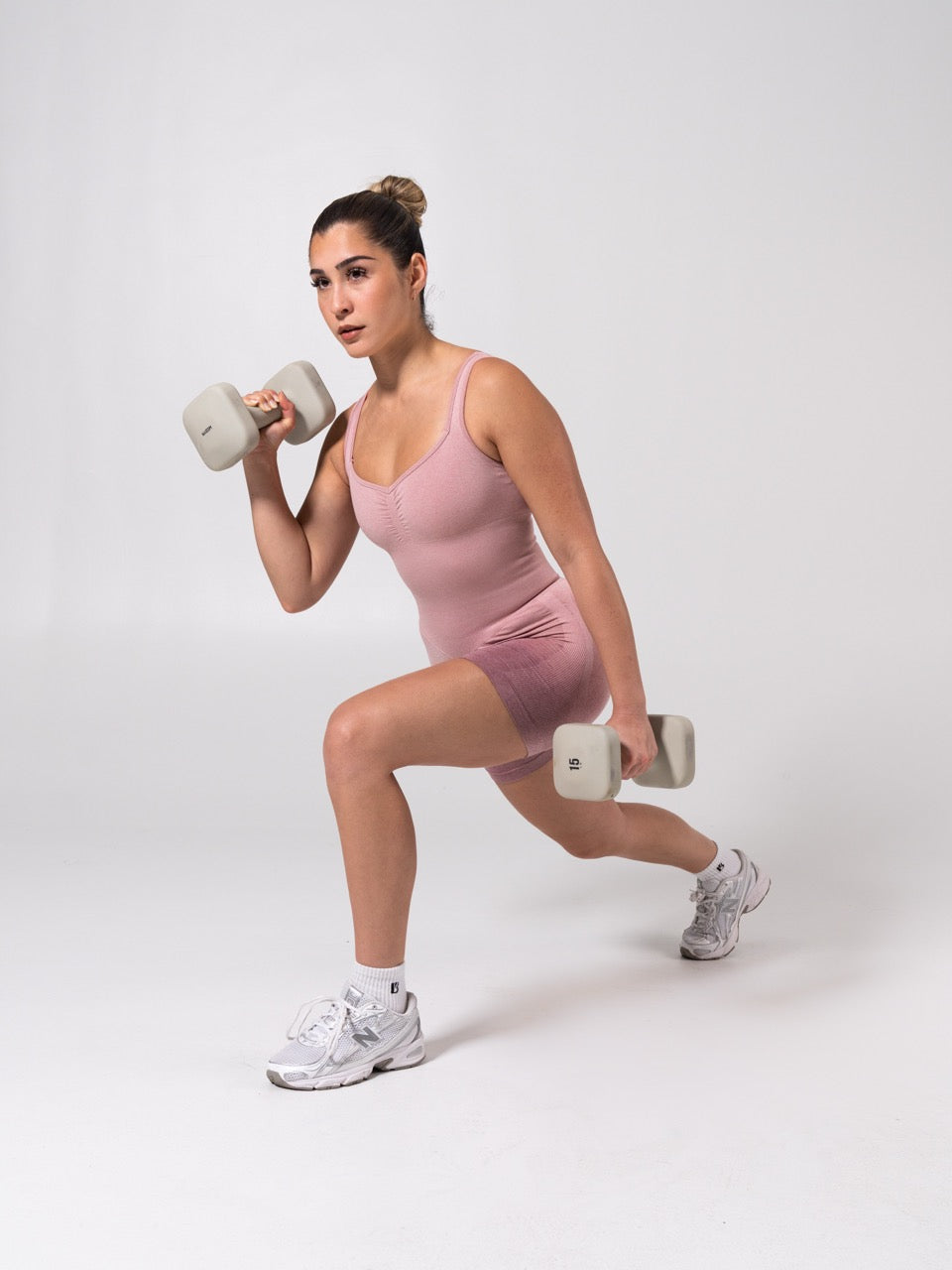 Miracle Scrunch Seamless Bodysuit 5" - Heather Rose Ombre