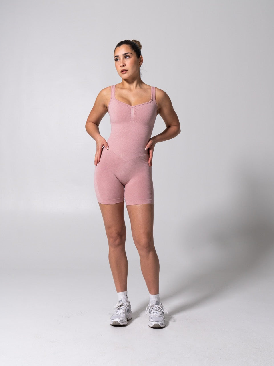 Miracle Scrunch Seamless Bodysuit 5" - Heather Rose Water
