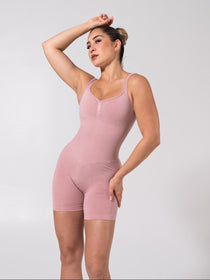 Miracle Scrunch Seamless Bodysuit 5" - Heather Rose Water