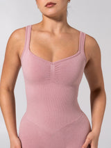 Thumbnail 5 of Miracle Scrunch Seamless Bodysuit 5" - Heather Rose Water, 5 of 11
