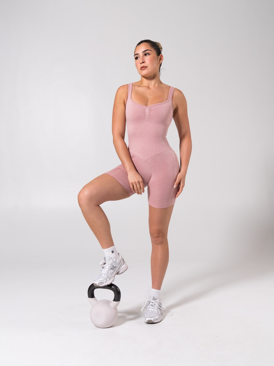Miracle Scrunch Seamless Bodysuit 5" - Heather Rose Water