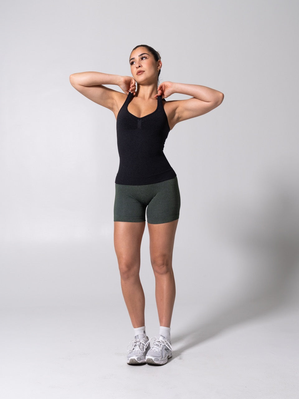 Miracle Seamless Hip Tank - Heather Charcoal