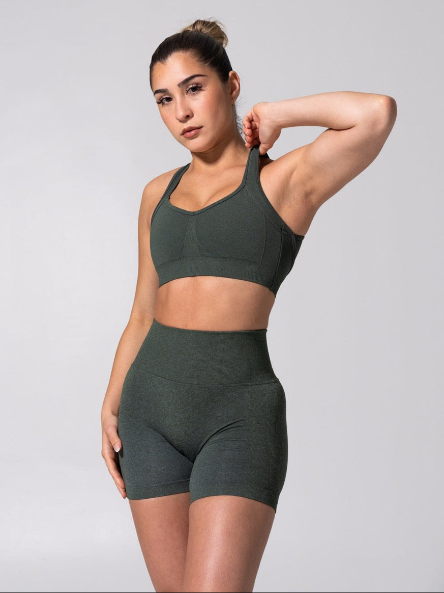 Vida Seamless Sports Bra - Heather Limon Pepino