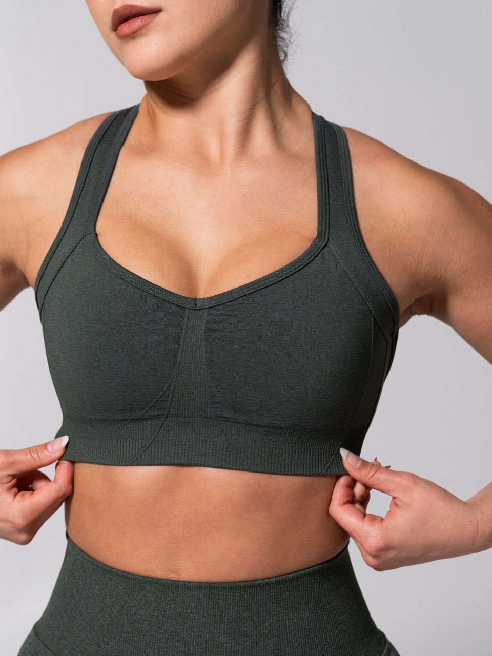 Vida Seamless Sports Bra - Heather Limon Pepino