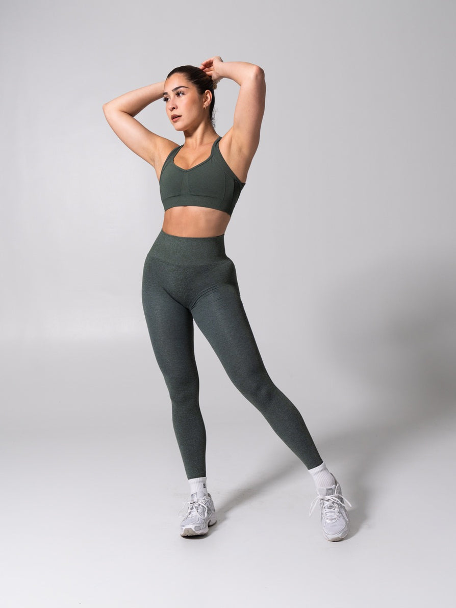 Vida Seamless Sports Bra - Heather Limon Pepino