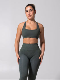 Power Seamless Sports Bra - Heather Limon Pepino