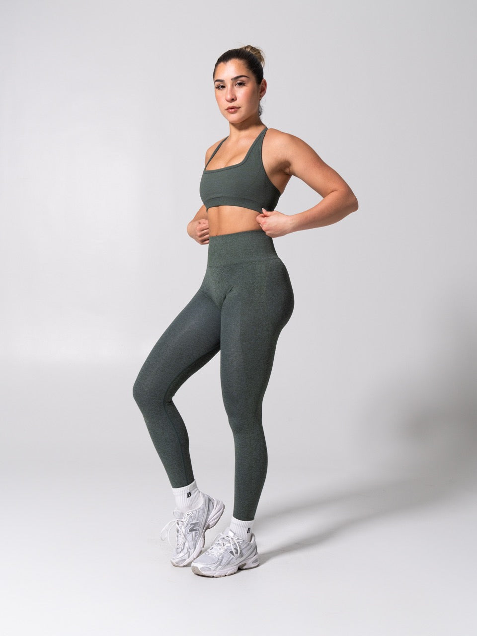 Power Seamless Sports Bra - Heather Limon Pepino