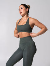 Thumbnail 5 of Power Seamless Sports Bra - Heather Limon Pepino, 5 of 12