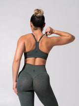 Thumbnail 10 of Power Seamless Sports Bra - Heather Limon Pepino, 10 of 12