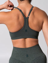 Thumbnail 4 of Power Seamless Sports Bra - Heather Limon Pepino, 4 of 12