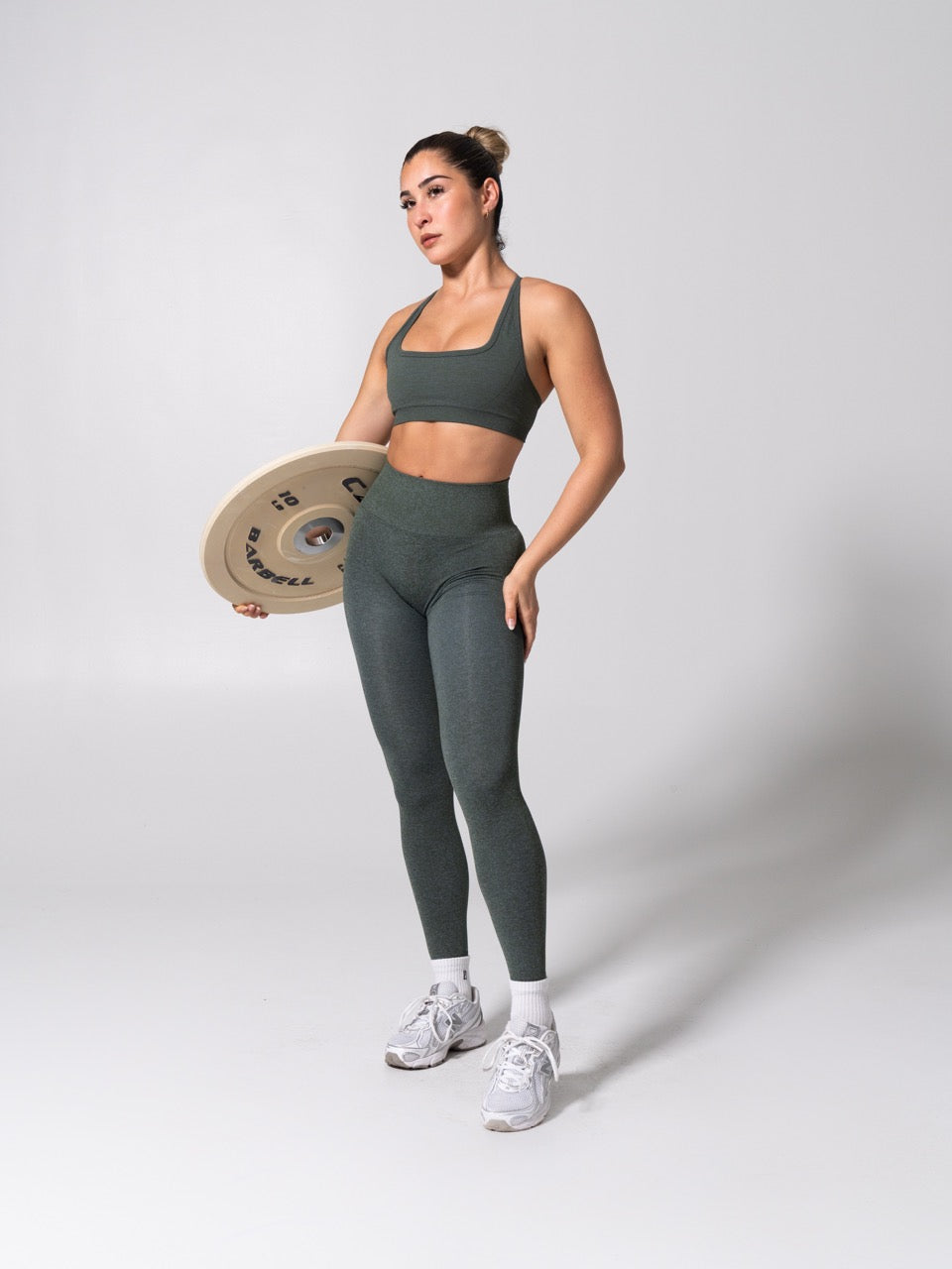Power Seamless Sports Bra - Heather Limon Pepino
