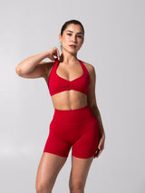 Thumbnail 3 of Micro Seamless Sports Bra - Heather Lipstick Red, 3 of 10