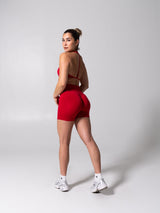 Thumbnail 7 of Micro Seamless Sports Bra - Heather Lipstick Red, 7 of 10