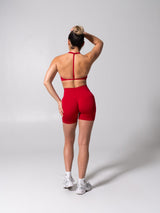 Thumbnail 4 of Micro Seamless Sports Bra - Heather Lipstick Red, 4 of 10