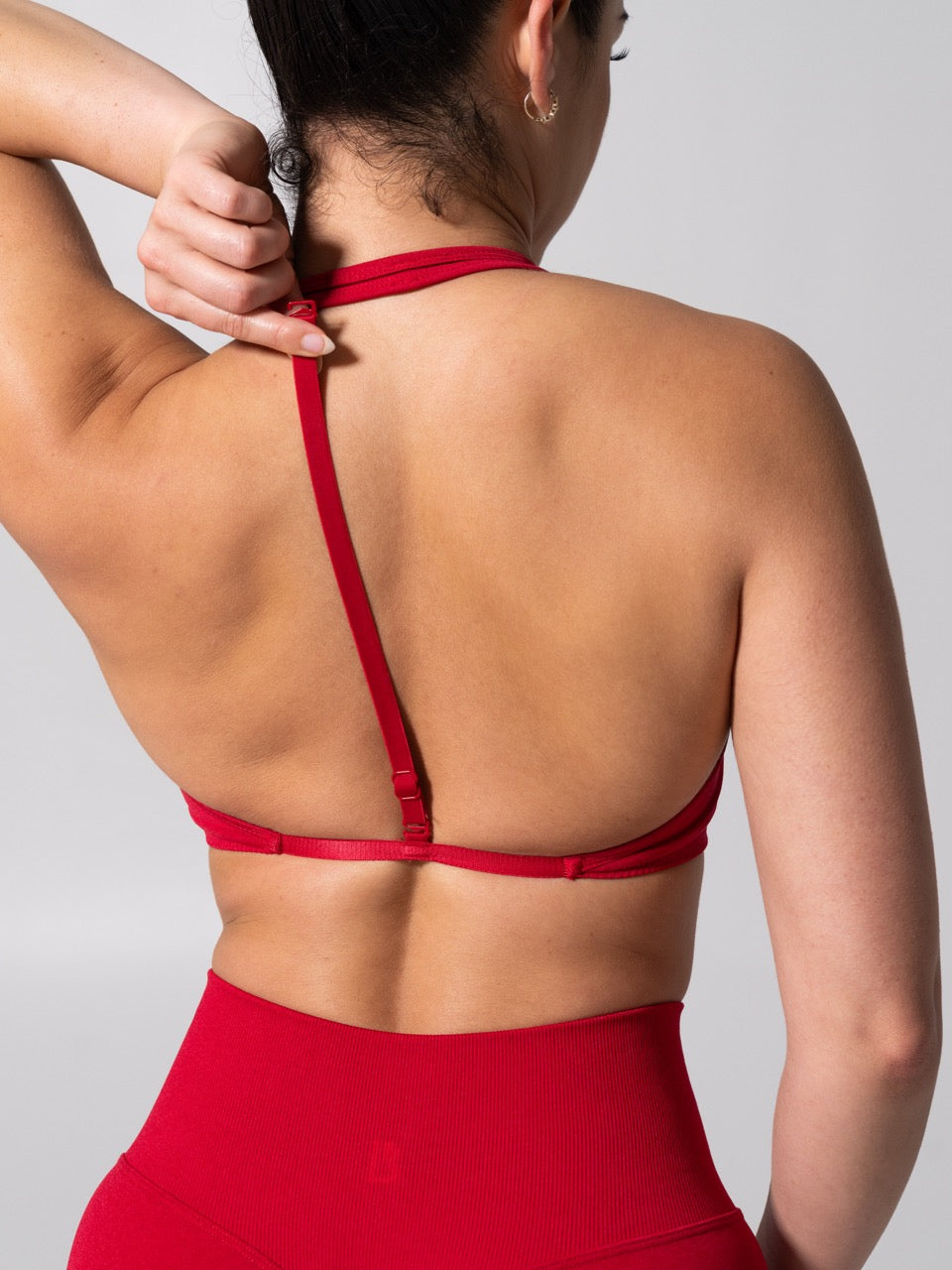 Micro Seamless Sports Bra - Heather Lipstick Red