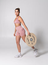 Thumbnail 2 of Miracle Seamless Short 4.5" - Heather Rose Water, 2 of 11