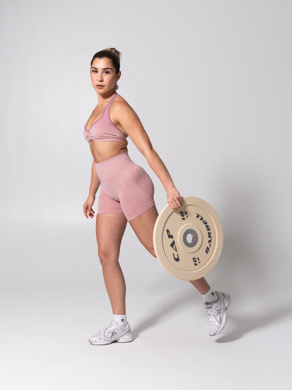 Miracle Seamless Short 4.5" - Heather Rose Water