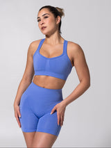 Thumbnail 3 of Vida Seamless Sports Bra - Heather Azul, 3 of 9