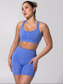 Vida Seamless Sports Bra - Heather Azul