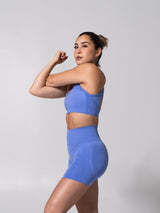 Thumbnail 7 of Vida Seamless Sports Bra - Heather Azul, 7 of 9