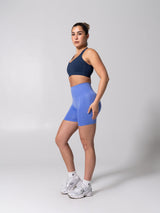 Thumbnail 9 of Vida Seamless Sports Bra - Heather Baked Blue, 9 of 10
