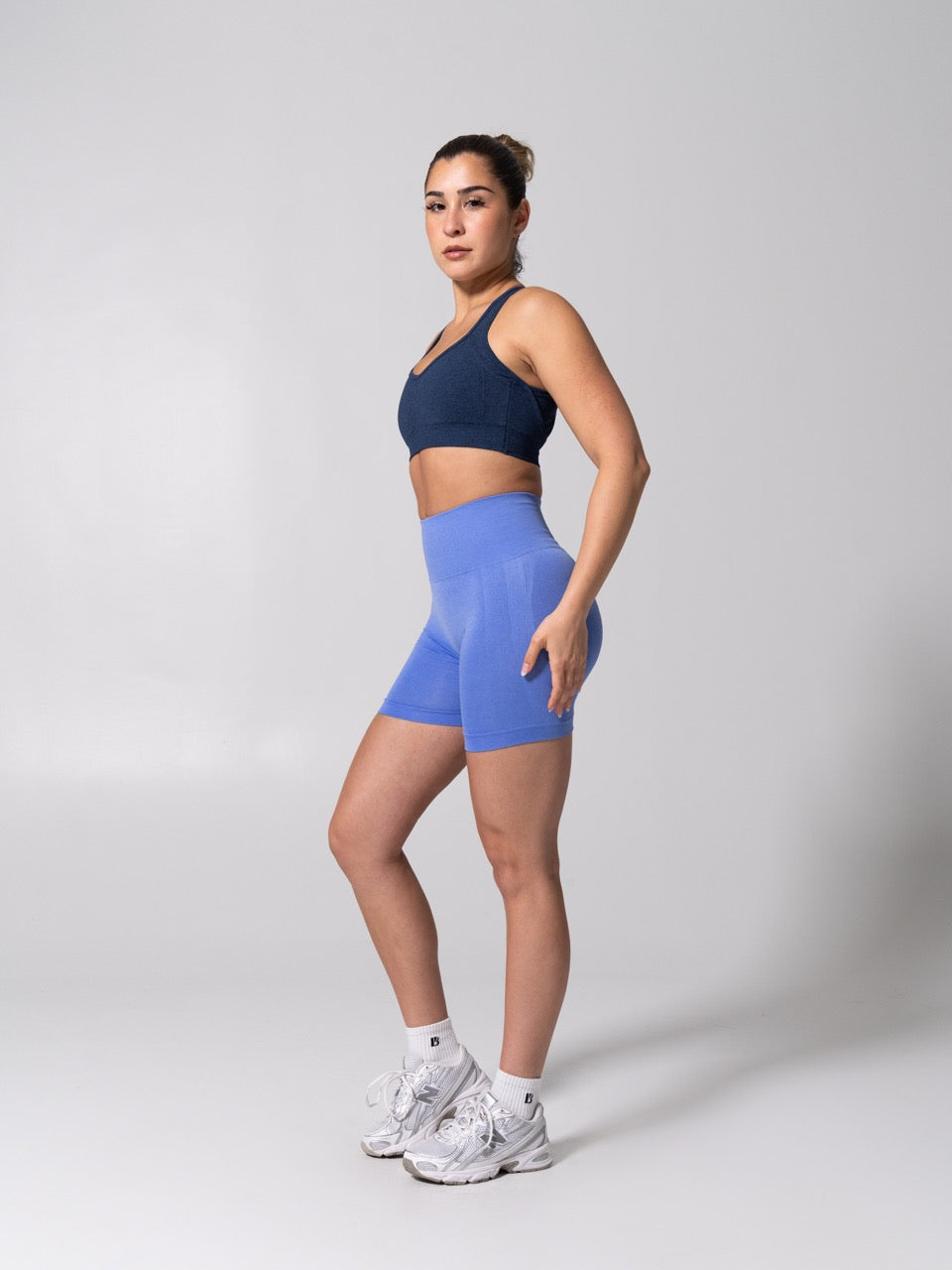 Vida Seamless Sports Bra - Heather Baked Blue