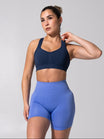 Vida Seamless Sports Bra - Heather Baked Blue
