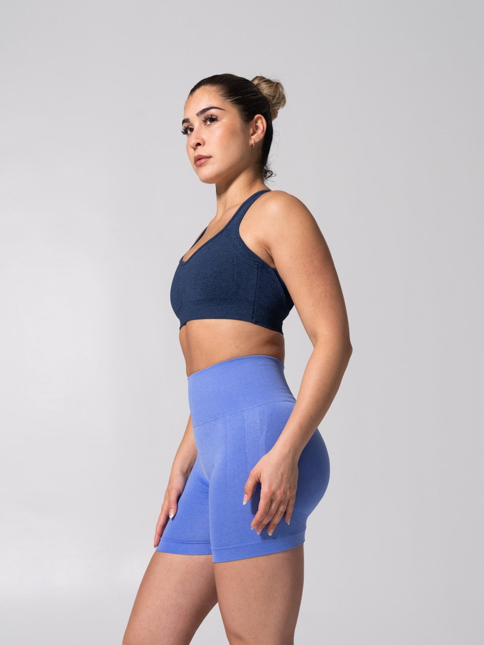 Vida Seamless Sports Bra - Heather Baked Blue