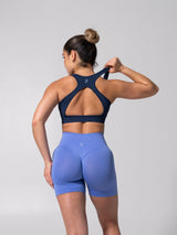 Thumbnail 5 of Vida Seamless Sports Bra - Heather Baked Blue, 5 of 10