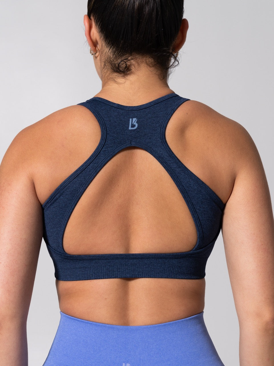 Vida Seamless Sports Bra - Heather Baked Blue
