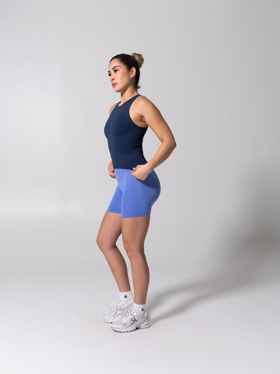 Shape Seamless Hip Tank - Heather Baked Blue