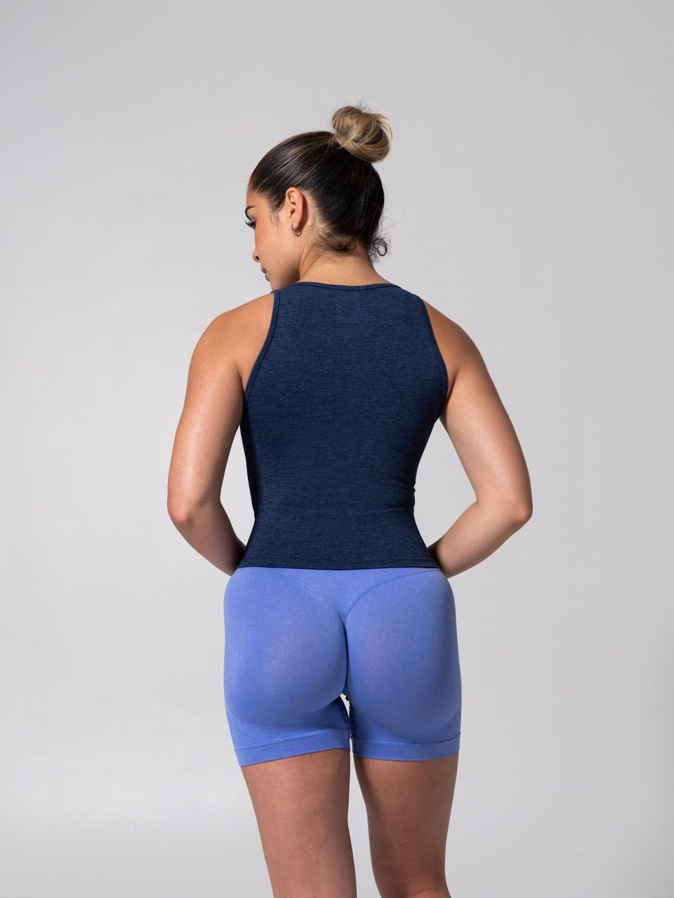 Shape Seamless Hip Tank - Heather Baked Blue