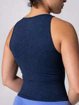 Thumbnail 4 of Shape Seamless Hip Tank - Heather Baked Blue, 4 of 9
