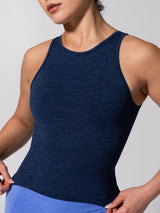 Thumbnail 3 of Shape Seamless Hip Tank - Heather Baked Blue, 3 of 9